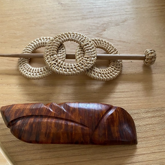 2 x vintage boho hair clips - Picture 2 of 2